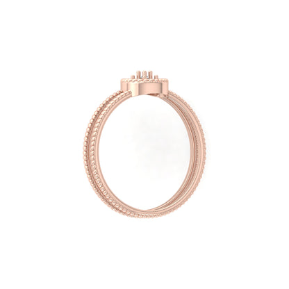 Double Band Halo Cluster Lab Diamond Ring - HIGHCARAT DIAMONDS