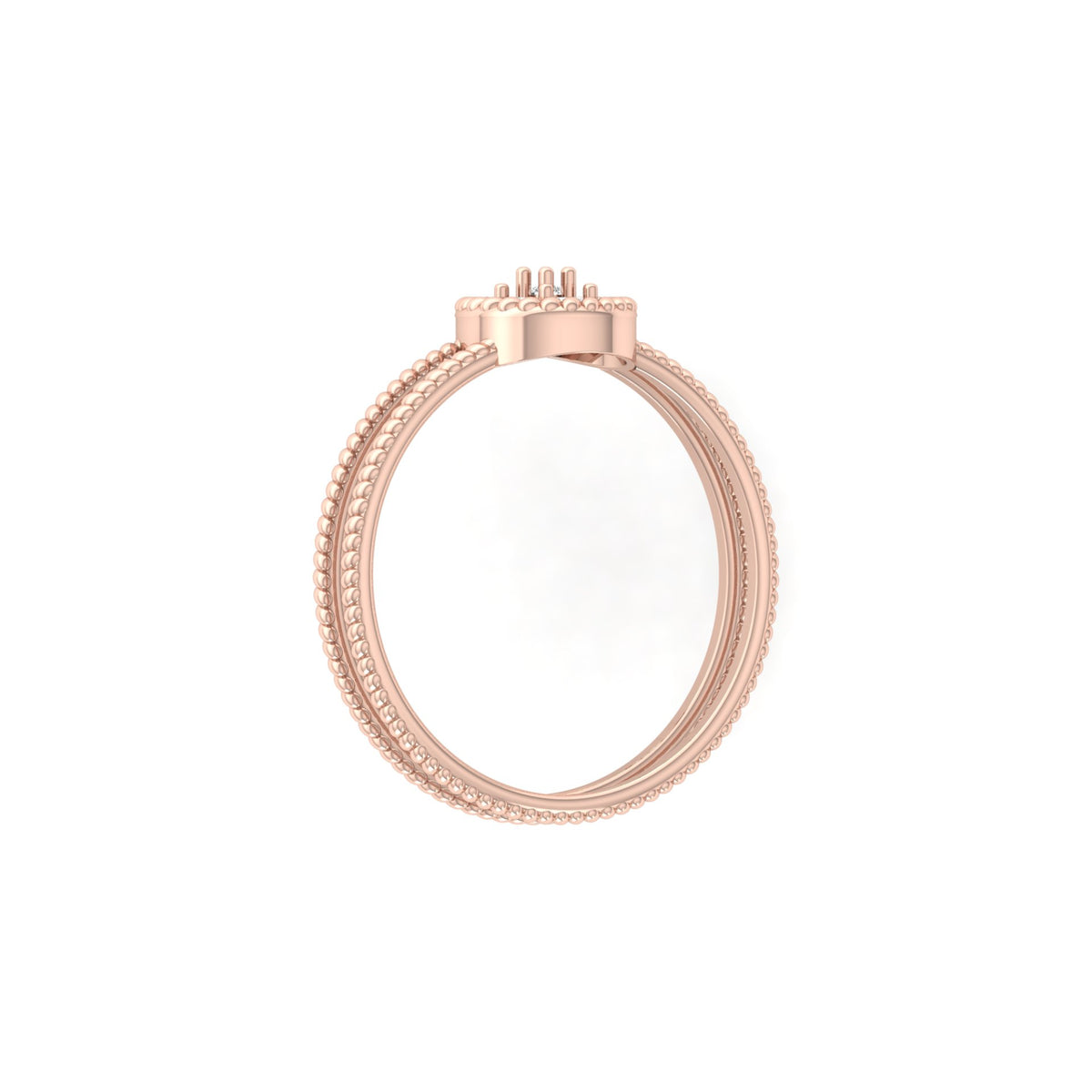 Double Band Halo Cluster Lab Diamond Ring - HIGHCARAT DIAMONDS