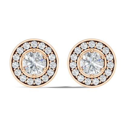 1.22 Ct Lab Grown Round Diamond New Classic Affordable Earrings For Anniversary Gift Her - HIGHCARAT DIAMONDS