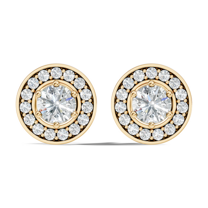 1.22 Ct Lab Grown Round Diamond New Classic Affordable Earrings For Anniversary Gift Her - HIGHCARAT DIAMONDS