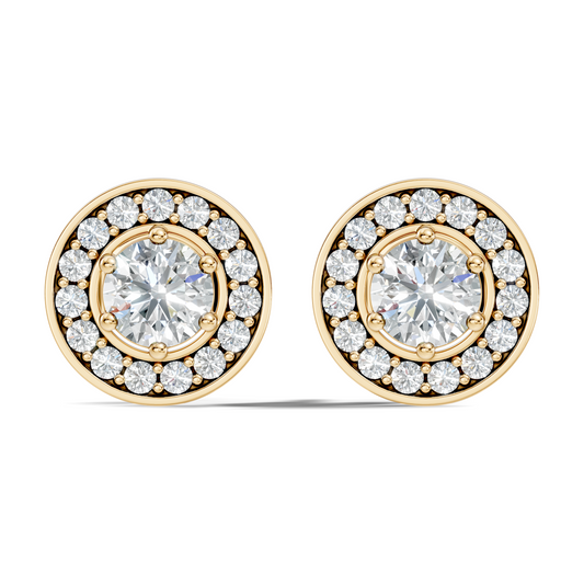 1.22 Ct Lab Grown Round Diamond New Classic Affordable Earrings For Anniversary Gift Her - HIGHCARAT DIAMONDS
