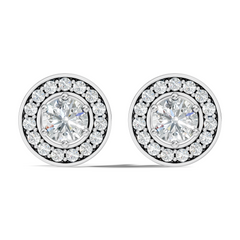 1.22 Ct Lab Grown Round Diamond New Classic Affordable Earrings For Anniversary Gift Her - HIGHCARAT DIAMONDS