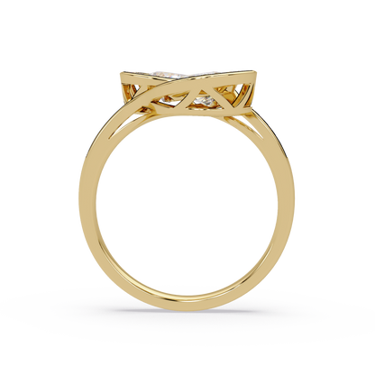 Double Pear Shape Lab Grown Diamond Infinity Halo Ring - HIGHCARAT DIAMONDS