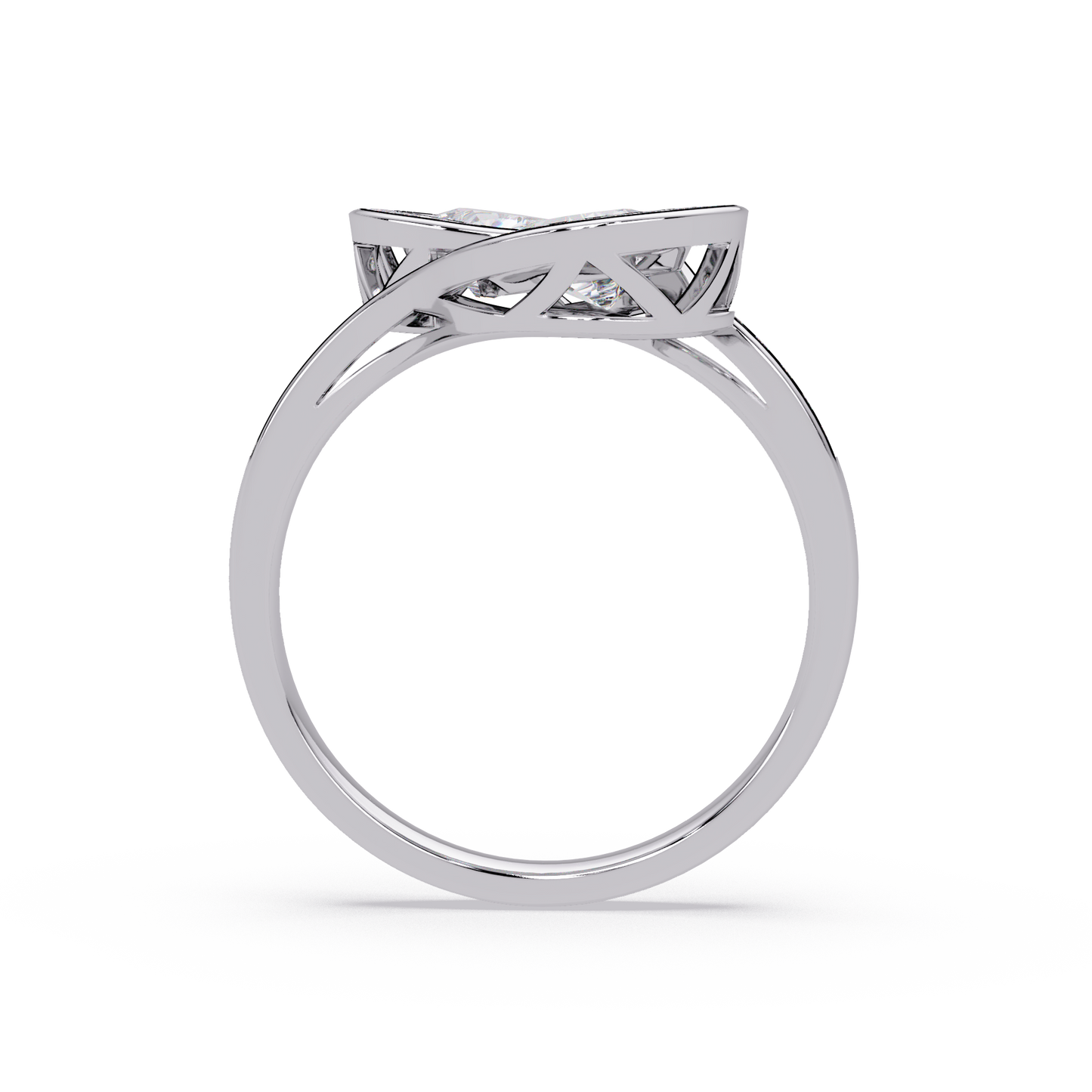 Double Pear Shape Lab Grown Diamond Infinity Halo Ring - HIGHCARAT DIAMONDS