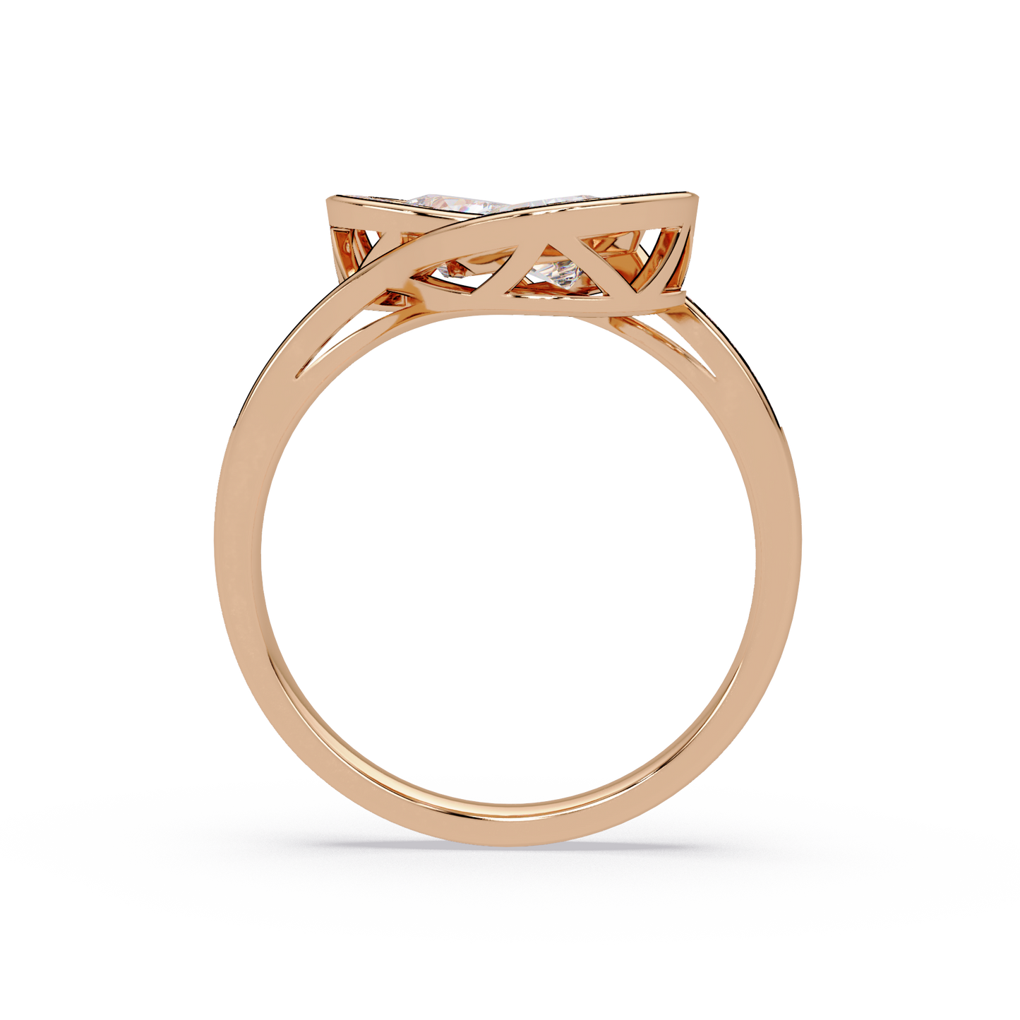Double Pear Shape Lab Grown Diamond Infinity Halo Ring - HIGHCARAT DIAMONDS