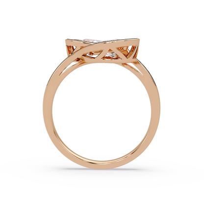 Double Pear Shape Lab Grown Diamond Infinity Halo Ring - HIGHCARAT DIAMONDS