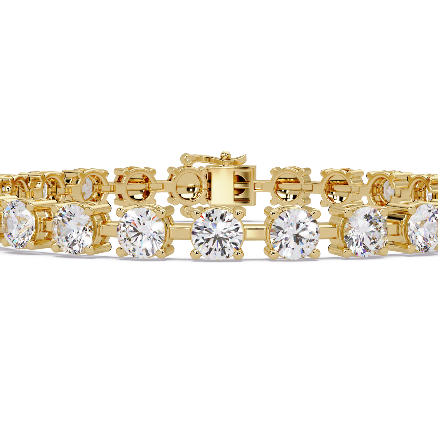 Double Row Round Lab Grown Diamond Tennis Bracelet - HIGHCARAT DIAMONDS