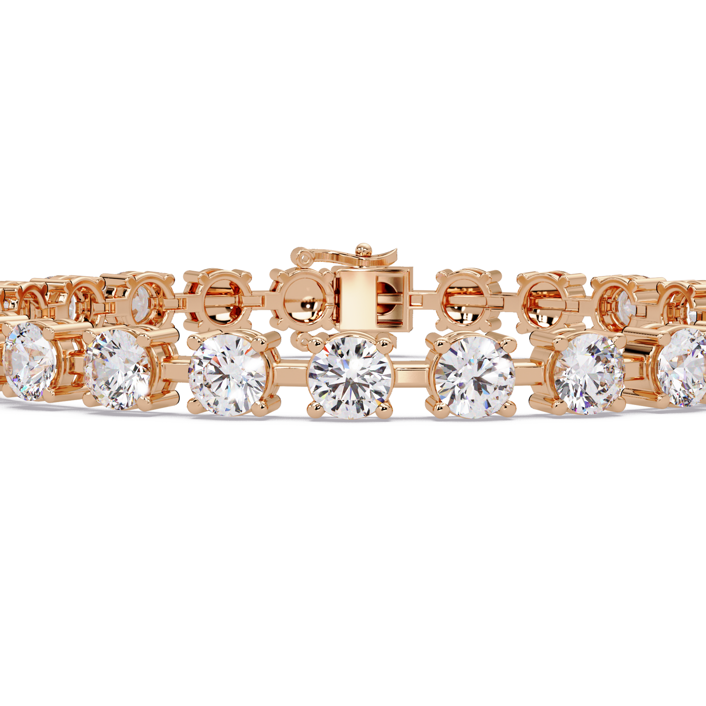 Double Row Round Lab Grown Diamond Tennis Bracelet - HIGHCARAT DIAMONDS