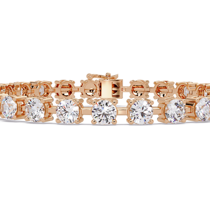 Double Row Round Lab Grown Diamond Tennis Bracelet - HIGHCARAT DIAMONDS