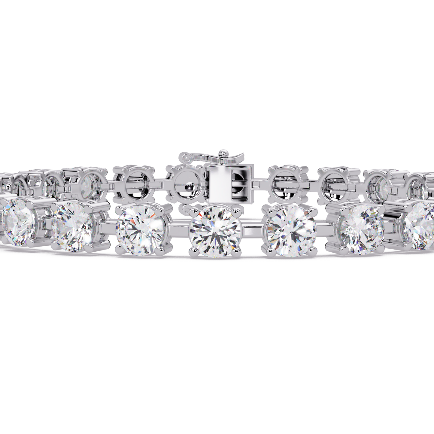 Double Row Round Lab Grown Diamond Tennis Bracelet - HIGHCARAT DIAMONDS