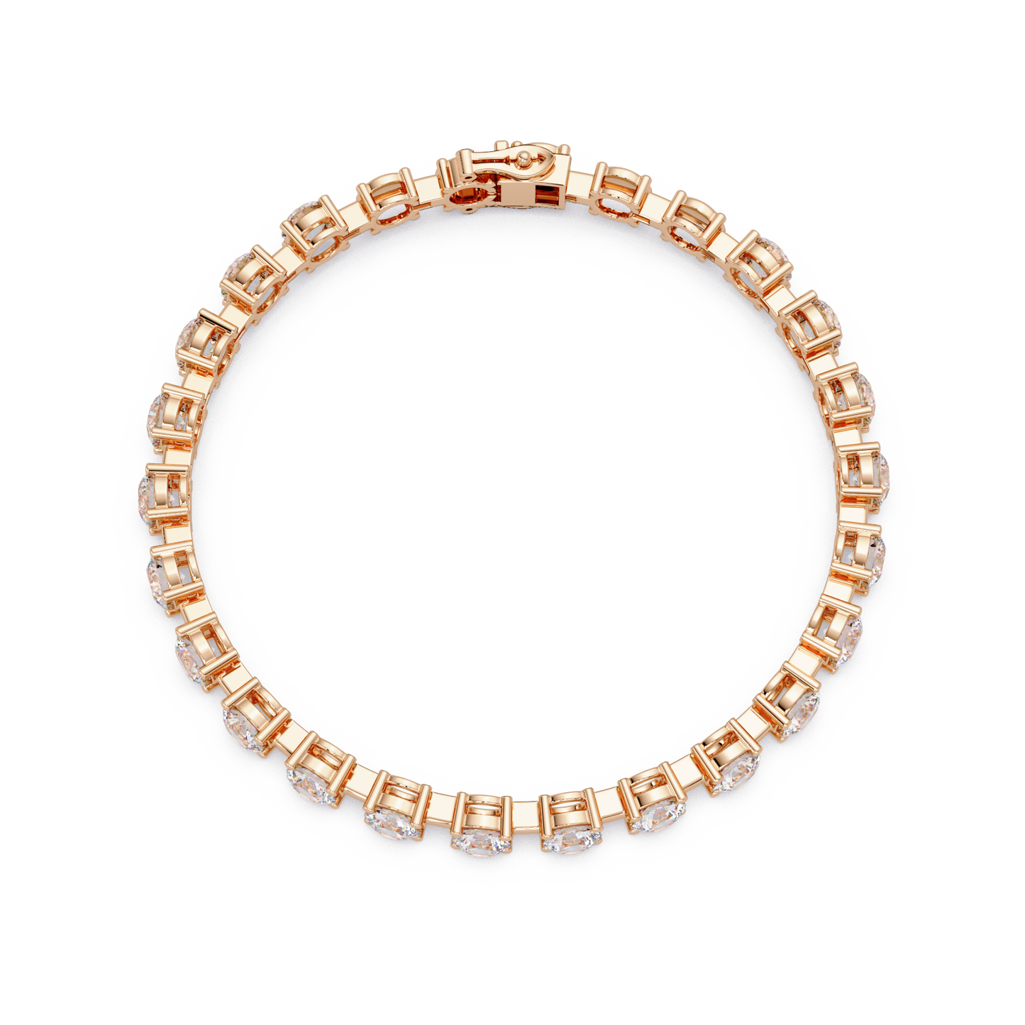 Double Row Round Lab Grown Diamond Tennis Bracelet - HIGHCARAT DIAMONDS