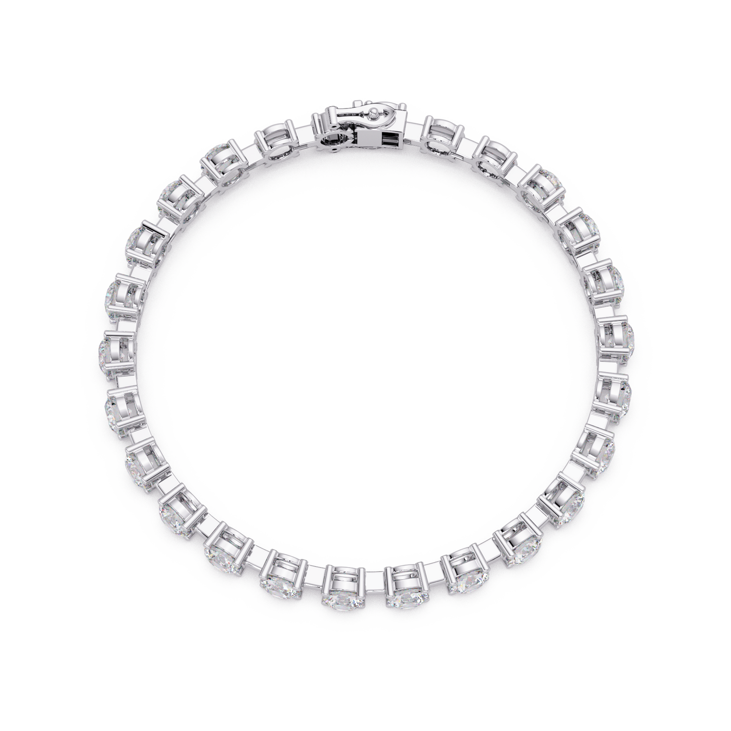 Double Row Round Lab Grown Diamond Tennis Bracelet - HIGHCARAT DIAMONDS