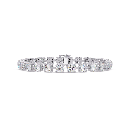 Double Row Round Lab Grown Diamond Tennis Bracelet - HIGHCARAT DIAMONDS