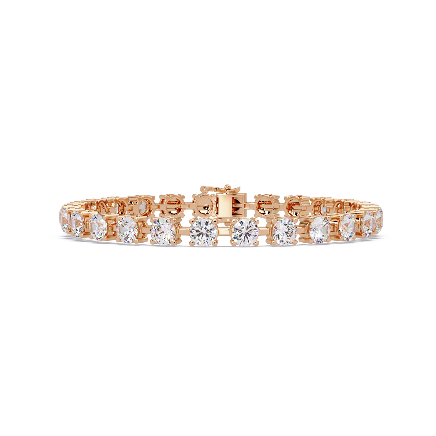 Double Row Round Lab Grown Diamond Tennis Bracelet - HIGHCARAT DIAMONDS