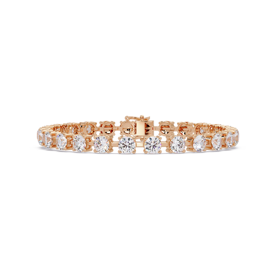Double Row Round Lab Grown Diamond Tennis Bracelet - HIGHCARAT DIAMONDS