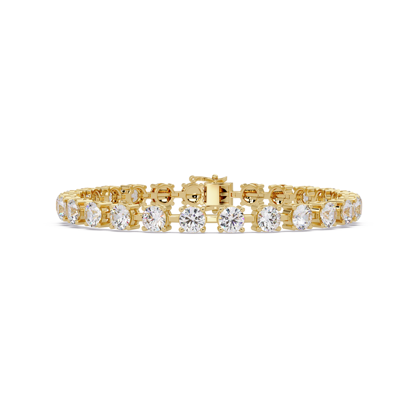 Double Row Round Lab Grown Diamond Tennis Bracelet - HIGHCARAT DIAMONDS