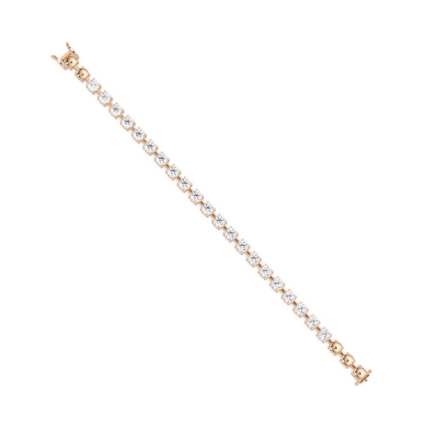 Double Row Round Lab Grown Diamond Tennis Bracelet - HIGHCARAT DIAMONDS