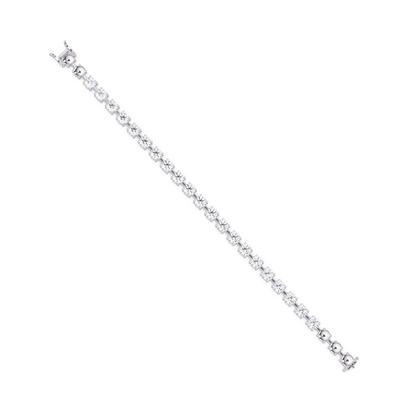 Double Row Round Lab Grown Diamond Tennis Bracelet - HIGHCARAT DIAMONDS