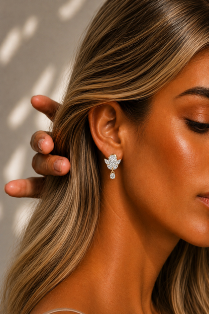 Drops Lab Grown White Gold Diamond Earring - HIGHCARAT DIAMONDS