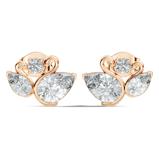 Round & Pear Shape 2.12 Ct Natural & Lab grown Diamond Occasionally Wear diamond Earrings for Women - HIGHCARAT DIAMONDS