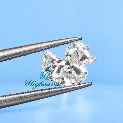 Detailed duck shaped lab grown diamond