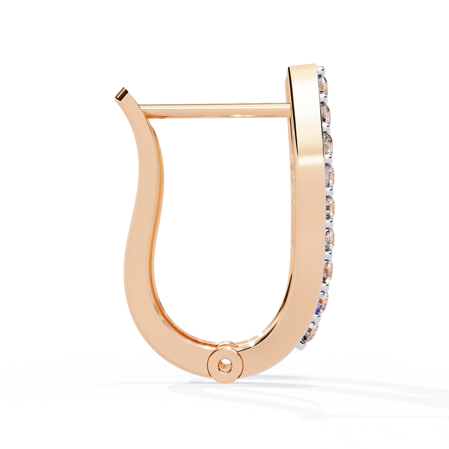 Baguette And Round Cut Diamond Sparkling Art Deco Dainty Cluster Statement Party Wear Hoop Earring Gift For Her