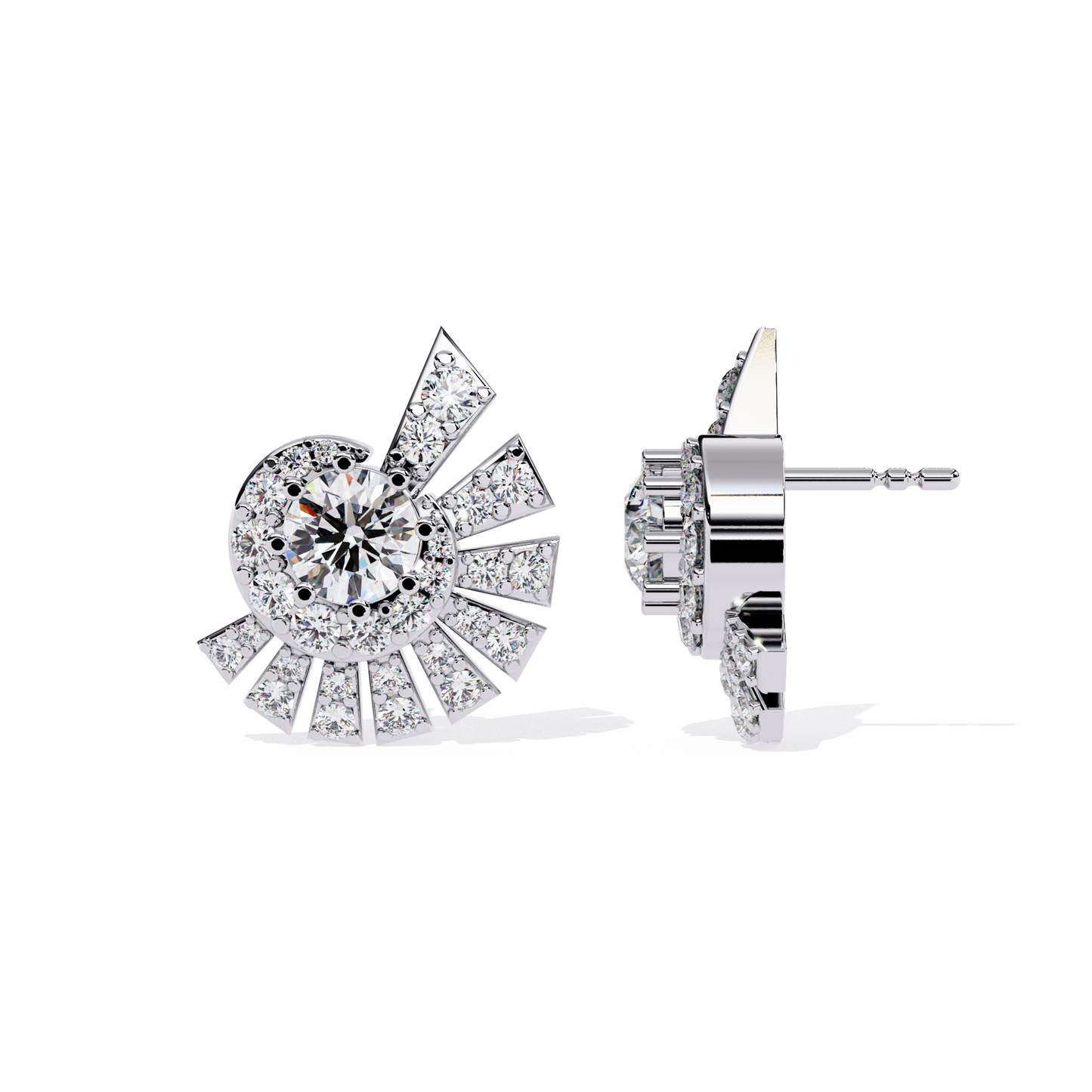 1.66Ct Round Cut Top Grade Diamond Elegant Dainty Perfect Sparkling Cluster Party Wear Stud Earring