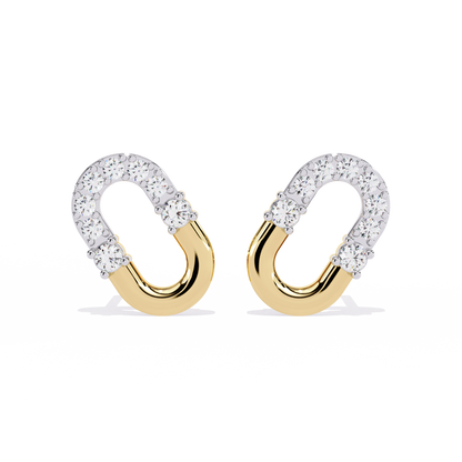 Round Cut Natural & Lab Grown Diamond  Antique Prong Set Unique Party Wear Stud Earring For Her