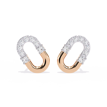 Round Cut Natural & Lab Grown Diamond  Antique Prong Set Unique Party Wear Stud Earring For Her