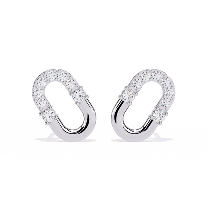 Round Cut Natural & Lab Grown Diamond  Antique Prong Set Unique Party Wear Stud Earring For Her