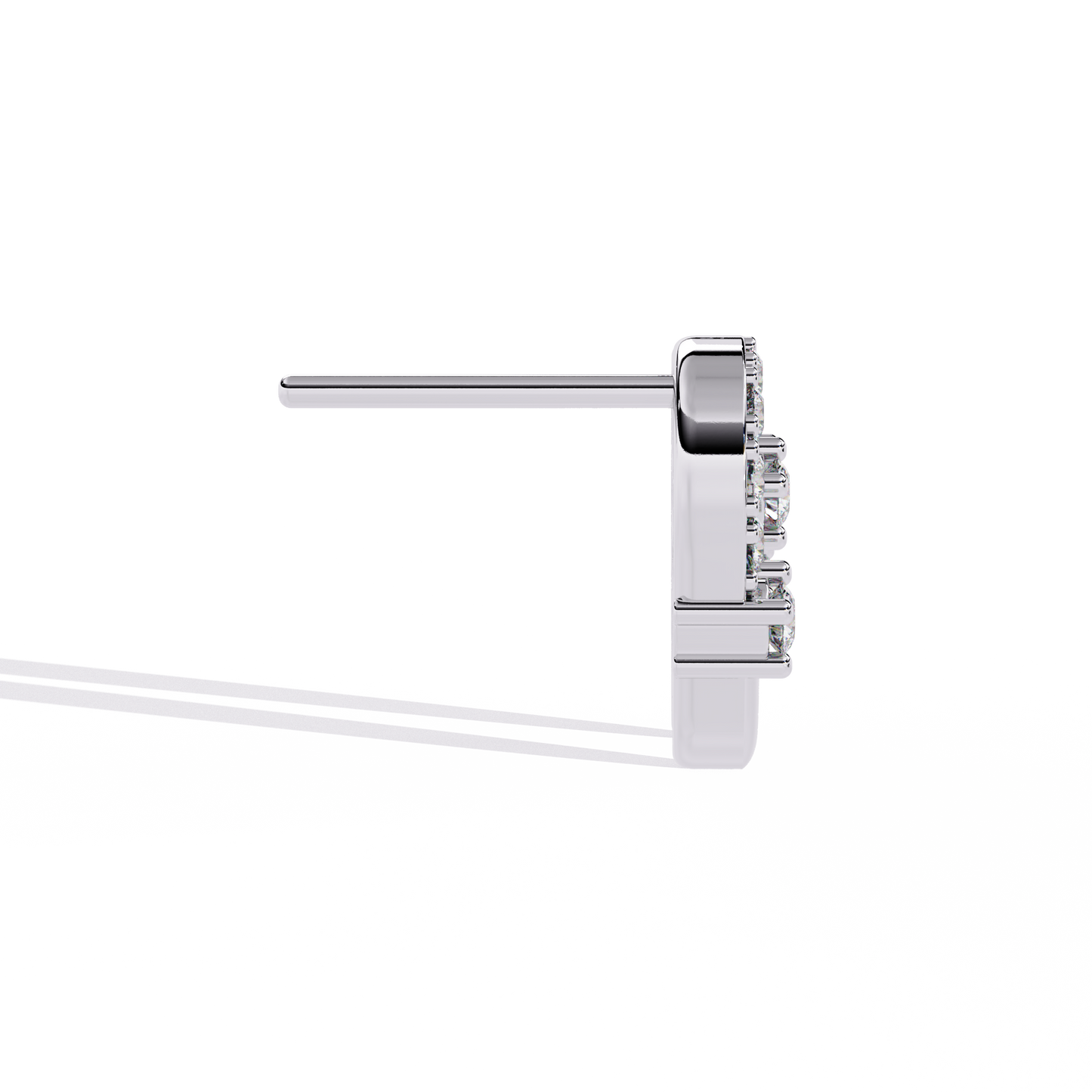 Round Cut Natural & Lab Grown Diamond  Antique Prong Set Unique Party Wear Stud Earring For Her