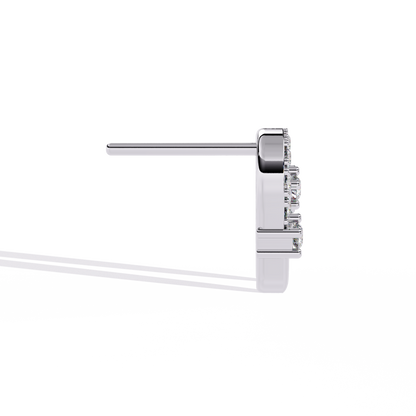 Round Cut Natural & Lab Grown Diamond  Antique Prong Set Unique Party Wear Stud Earring For Her