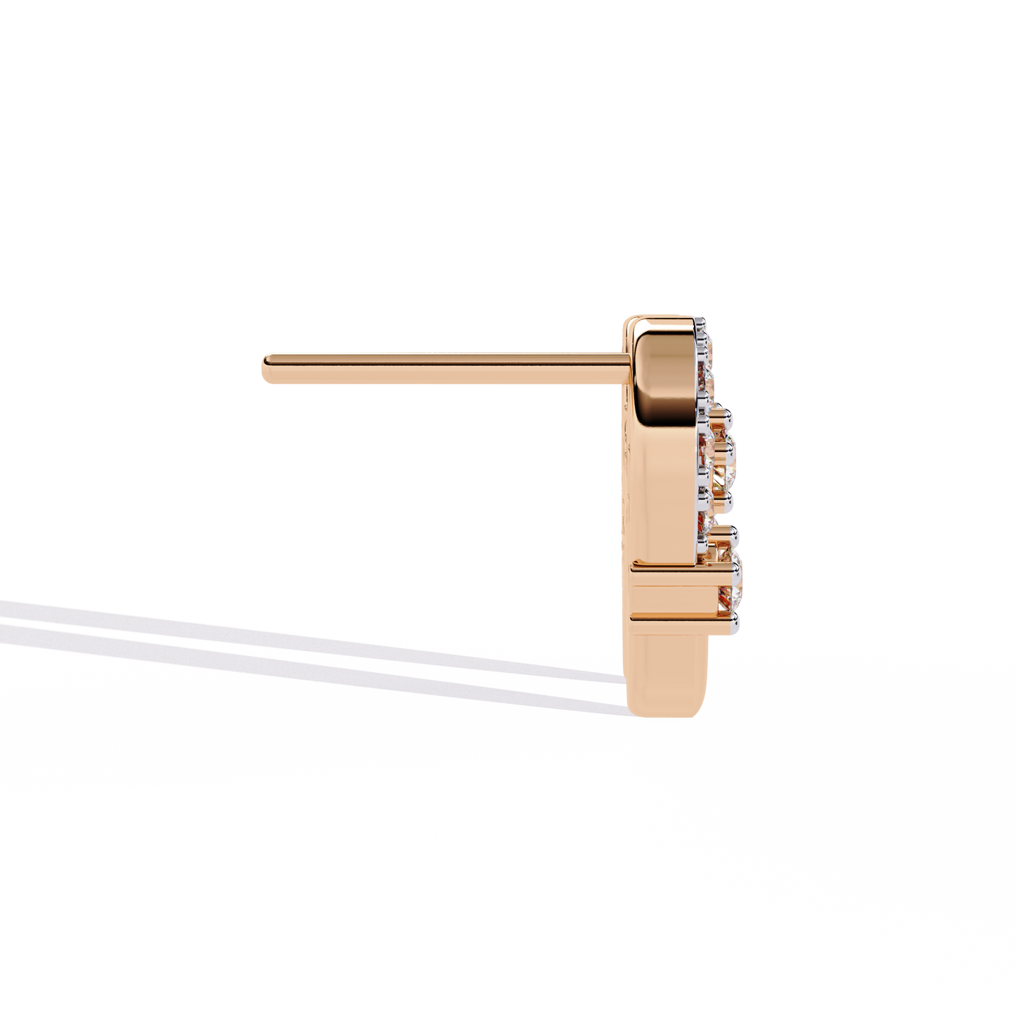 Round Cut Natural & Lab Grown Diamond  Antique Prong Set Unique Party Wear Stud Earring For Her