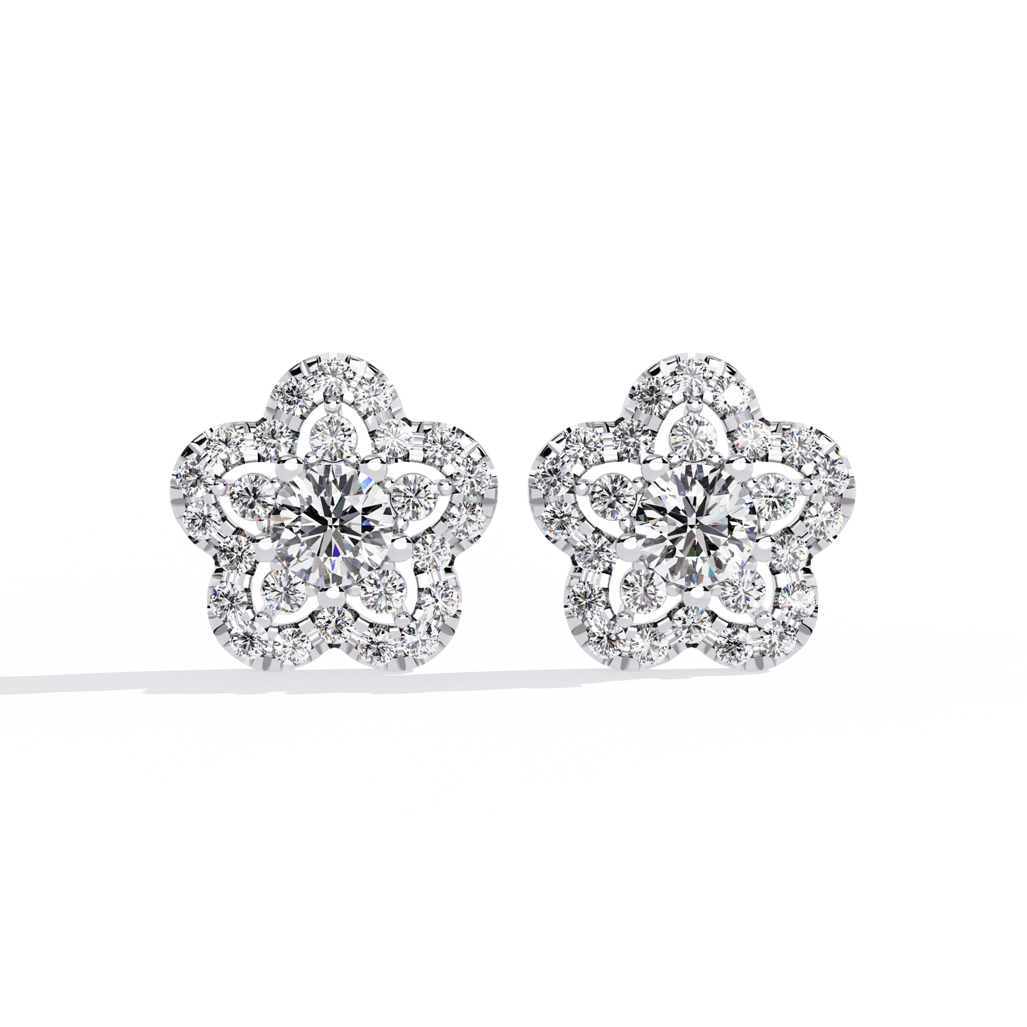 Prong Set Round Cut Daimond Star Shape Minimalist Vintage Push Back Sparkling Classic Daily Wear Dainty Stud Earring
