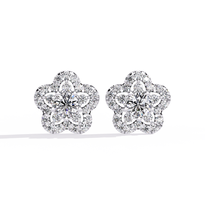 Prong Set Round Cut Daimond Star Shape Minimalist Vintage Push Back Sparkling Classic Daily Wear Dainty Stud Earring