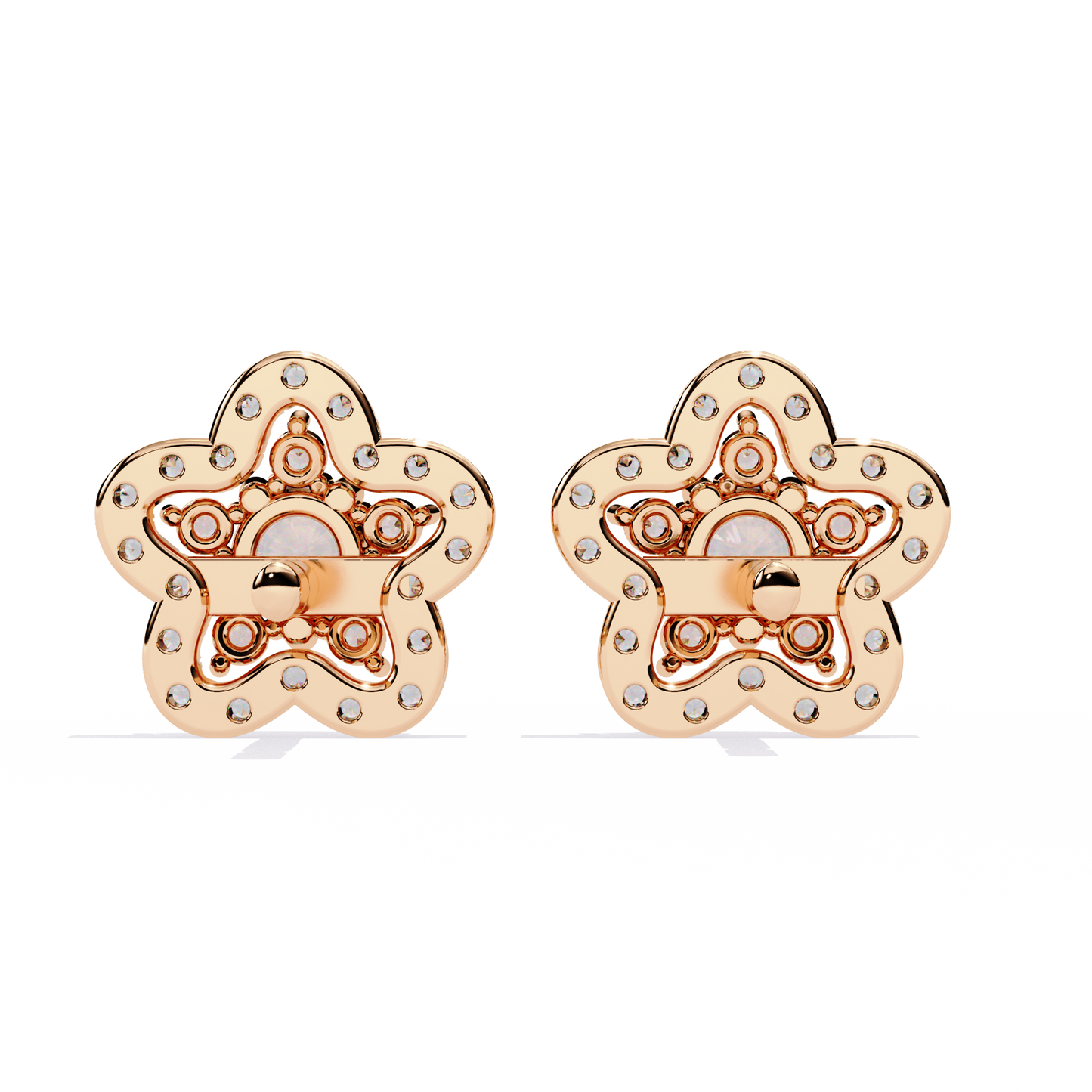 Prong Set Round Cut Daimond Star Shape Minimalist Vintage Push Back Sparkling Classic Daily Wear Dainty Stud Earring