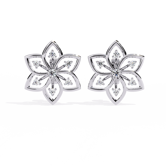 Vintage Round Cut Top Grade Diamond Unique Art Deco Dainty Party Wear Stud Earring For Women