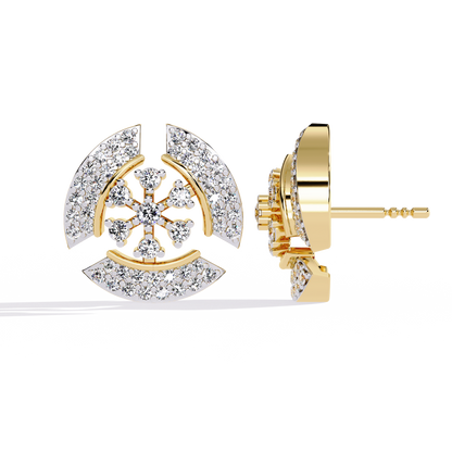 Round Cut Diamond Antique Elegant Stunning Screw Back Vintage Perfect Wedding Wear Stud Earring For Her