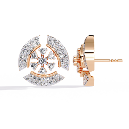 Round Cut Diamond Antique Elegant Stunning Screw Back Vintage Perfect Wedding Wear Stud Earring For Her