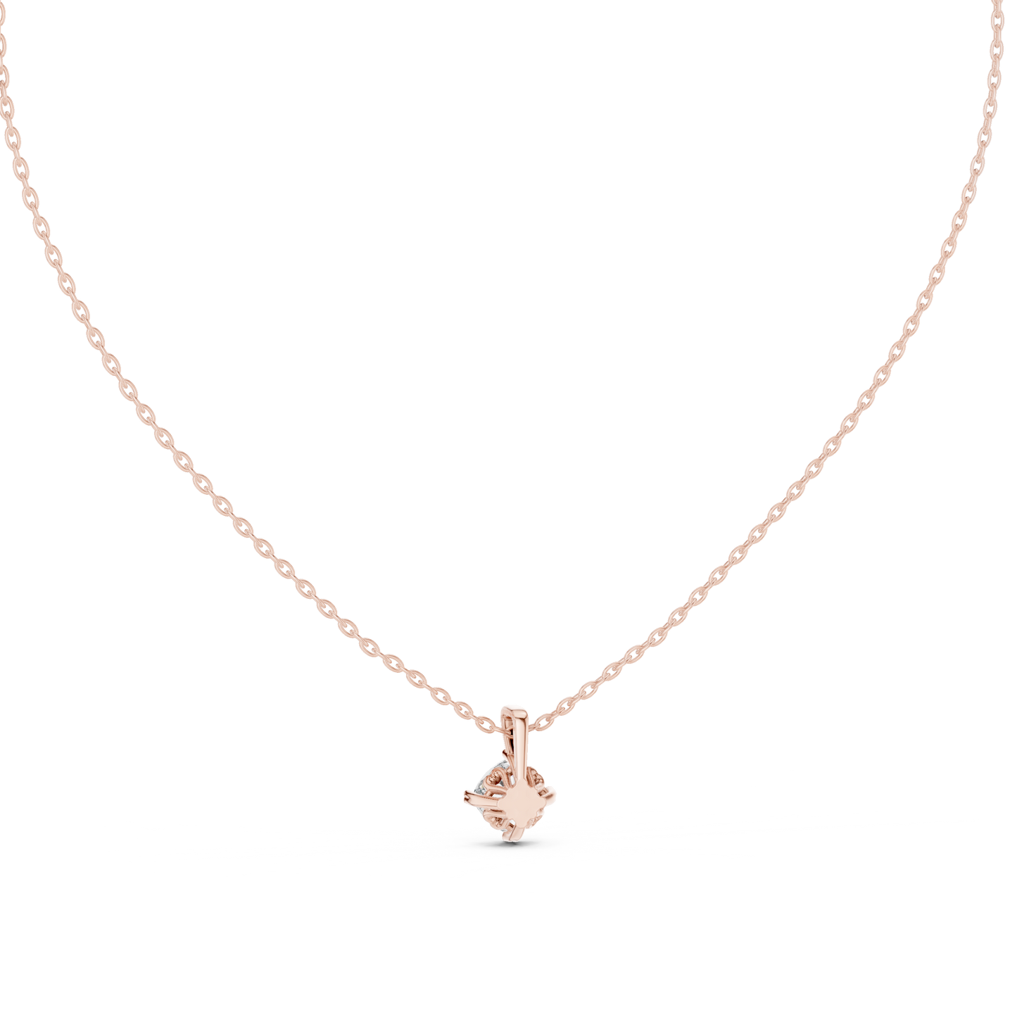 Elegance Cushion Shape Lab Grown Unique Shining Diamond Pendant For Occasional Wear