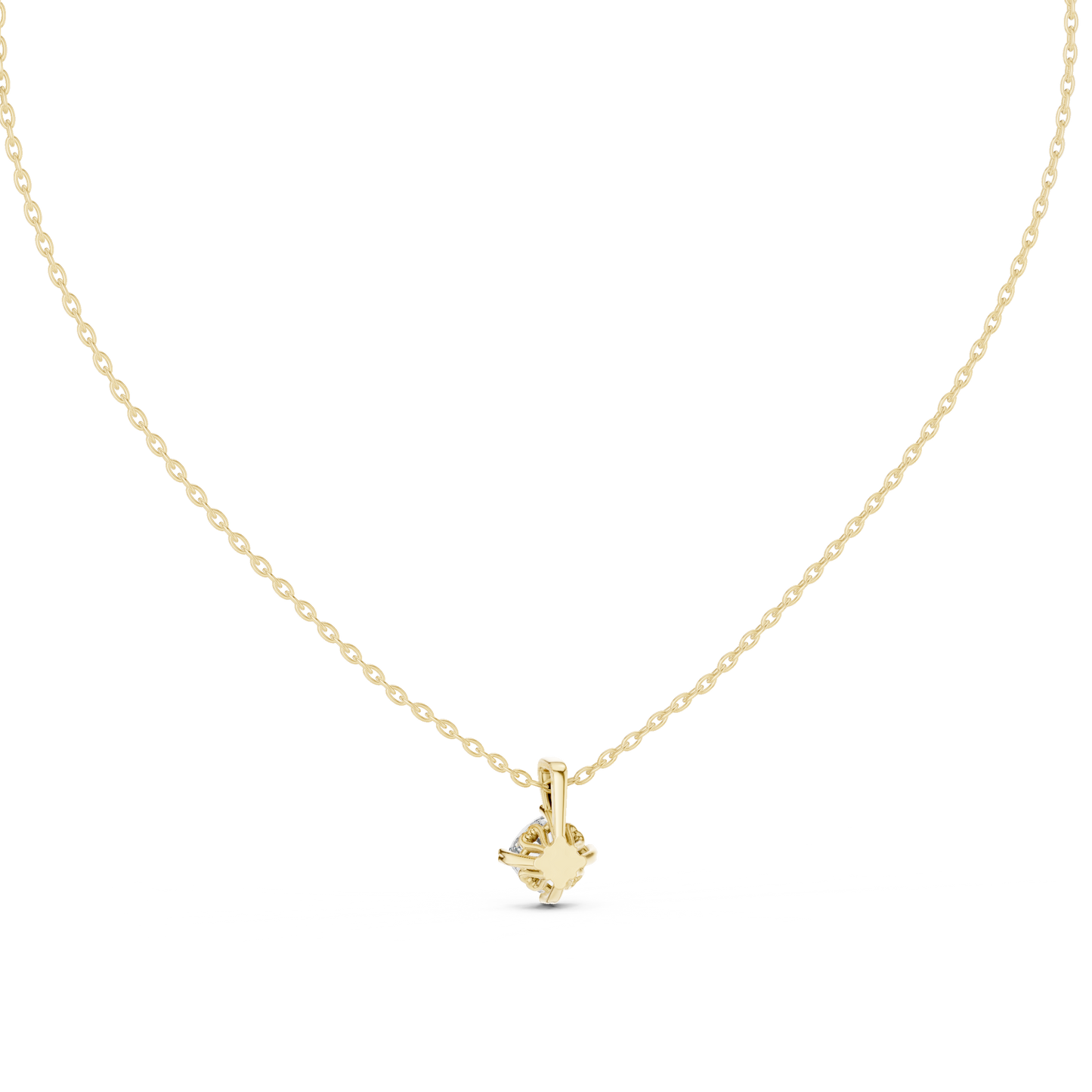 Elegance Cushion Shape Lab Grown Unique Shining Diamond Pendant For Occasional Wear