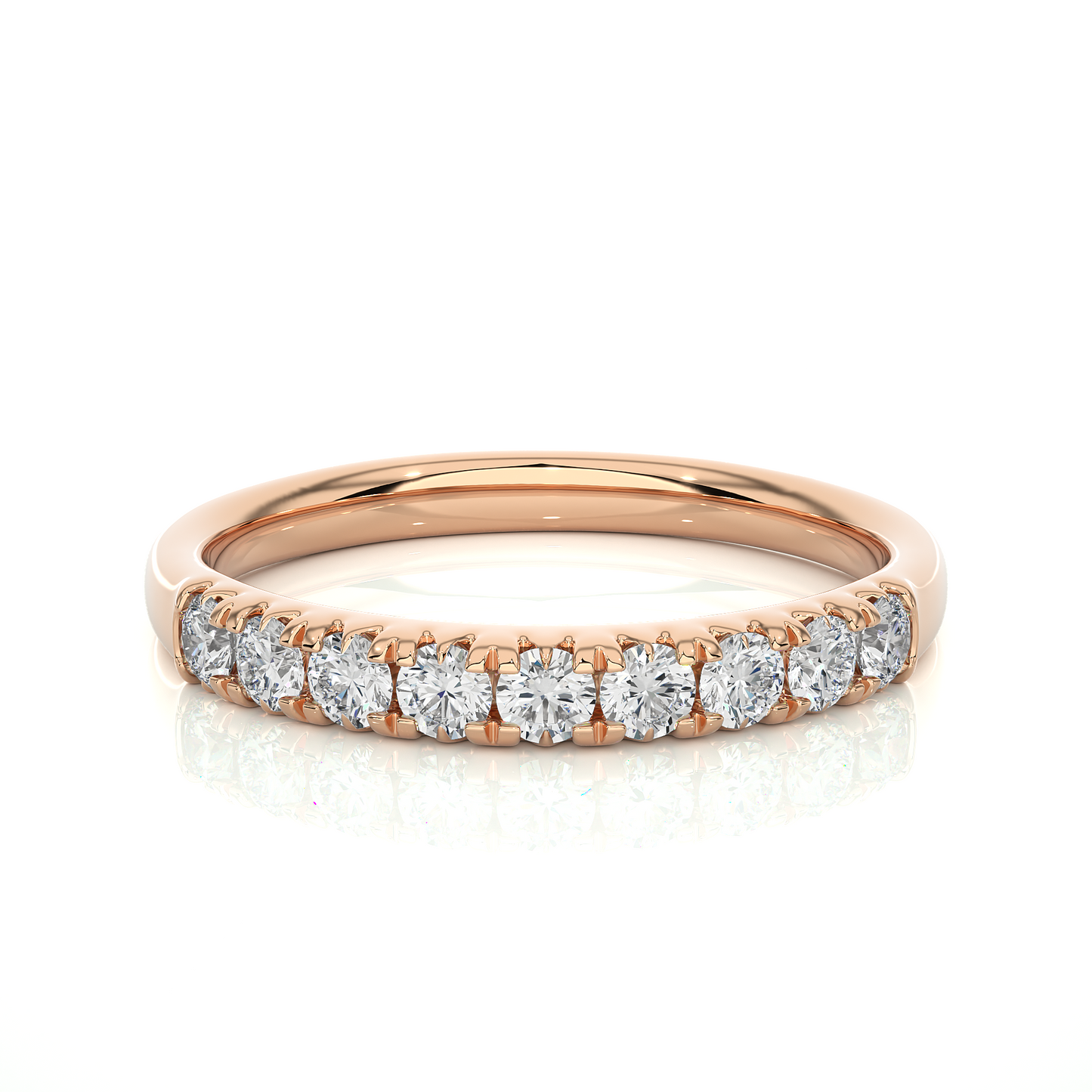 Elegant 0.47 CT Women's Round Diamond Eternity Band Sparkling Circle of Beauty - HIGHCARAT DIAMONDS