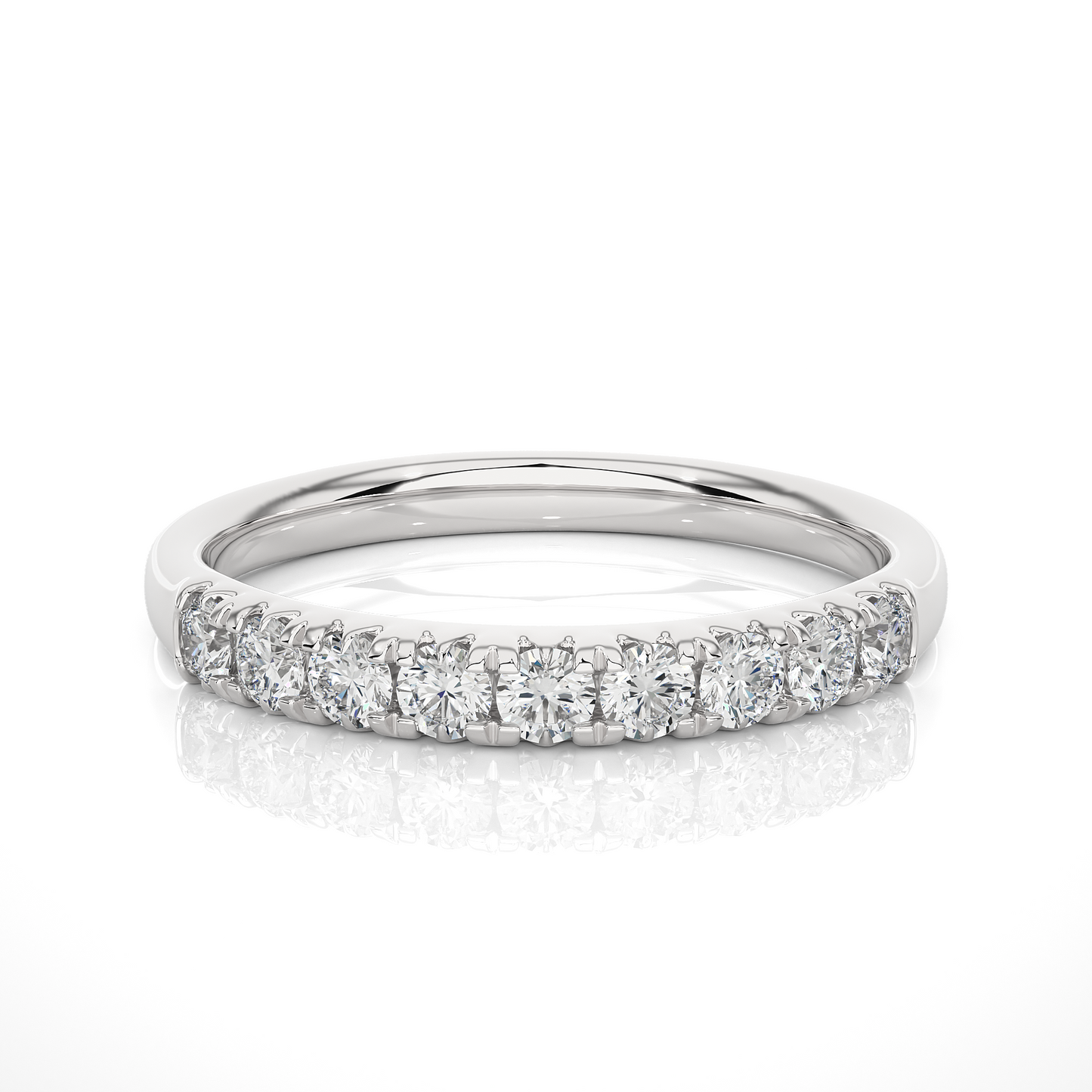 Elegant 0.47 CT Women's Round Diamond Eternity Band Sparkling Circle of Beauty - HIGHCARAT DIAMONDS