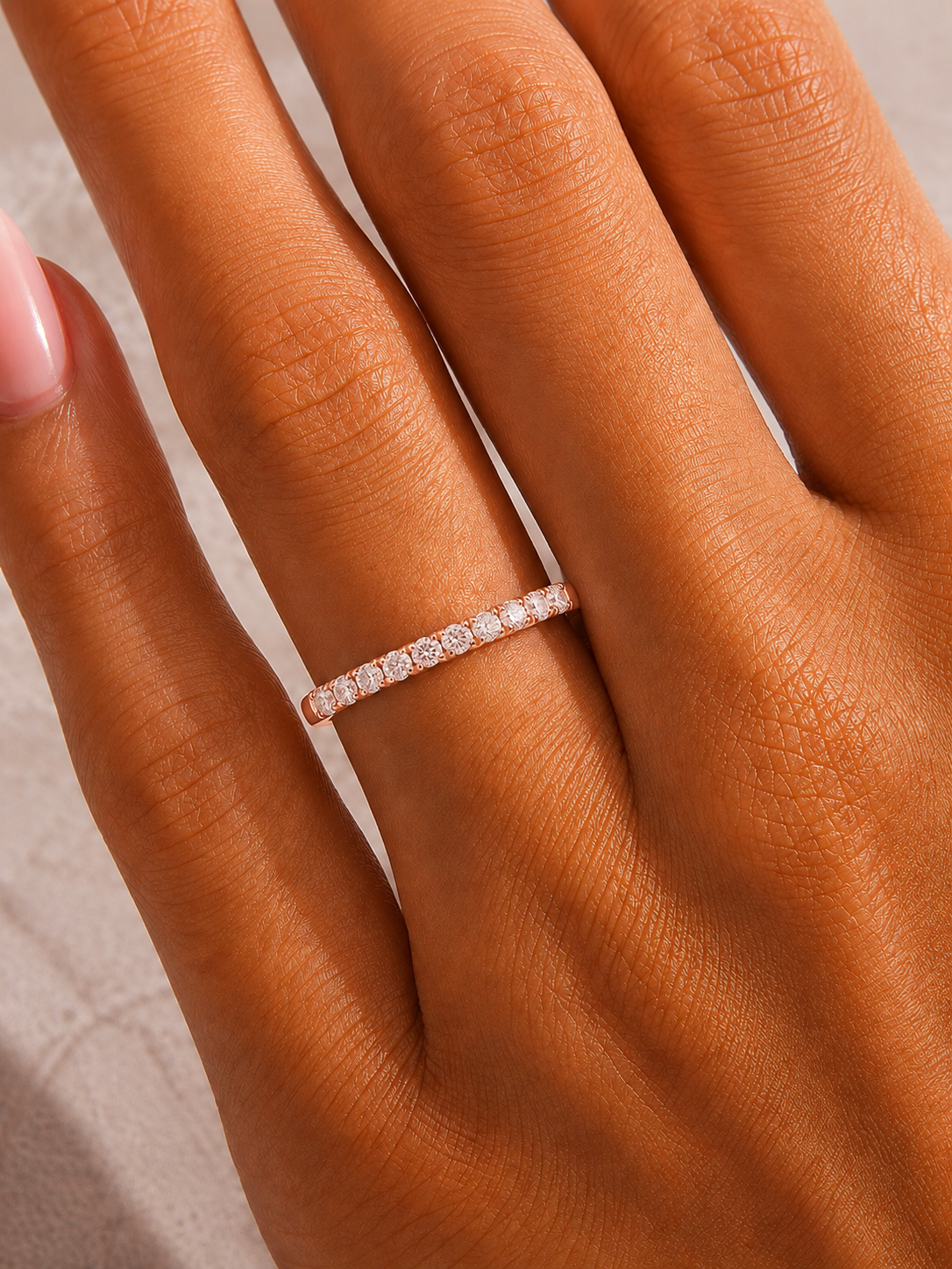 Elegant 0.47 CT Women's Round Diamond Eternity Band Sparkling Circle of Beauty - HIGHCARAT DIAMONDS