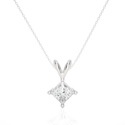 Elegant 0.50 Carat Diamond Solitiare Pendant Necklace Minimalist Gold Jewelry for Her