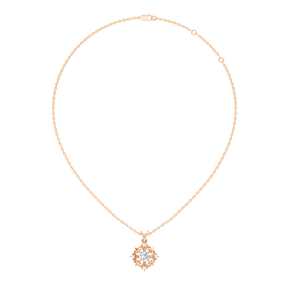 Elegant 0.65 Carat Lab Diamond Pendant in 14K Gold Round Cut Necklace for Her