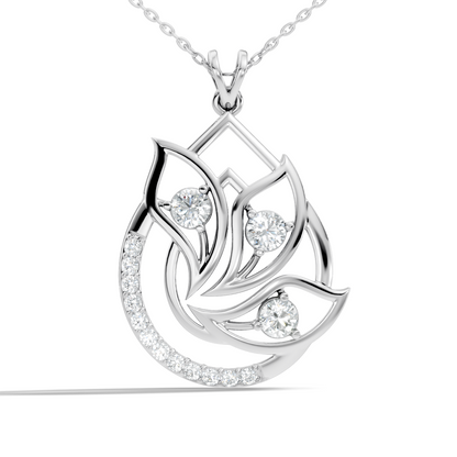 Elegant 1.20  CT Round Cut Lab-Grown Diamond Pendant Unique Pendant Jewelry Anniversary Gift For Her