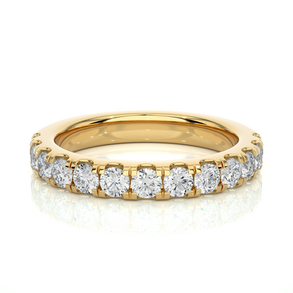 Elegant 14K Solid Gold Round Eternity Band With Sparkling Timeless Labgrown Diamond - HIGHCARAT DIAMONDS