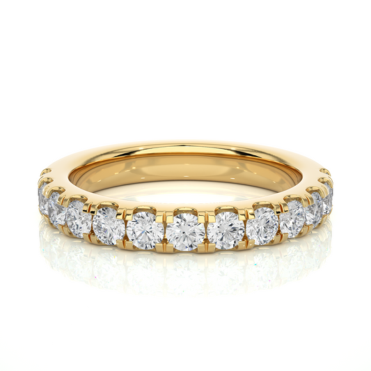 Elegant 14K Solid Gold Round Eternity Band With Sparkling Timeless Labgrown Diamond - HIGHCARAT DIAMONDS