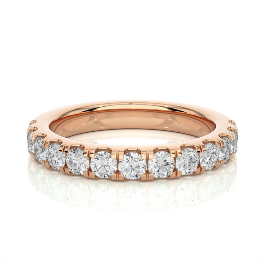 Elegant 14K Solid Gold Round Eternity Band With Sparkling Timeless Labgrown Diamond - HIGHCARAT DIAMONDS